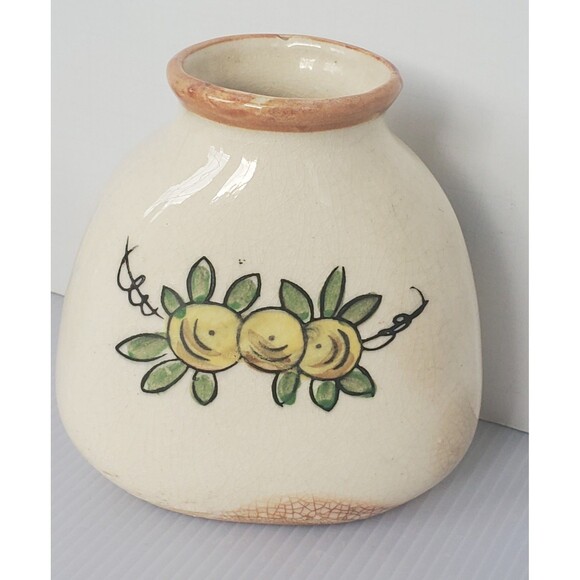 Vase Ceramic Hand Painted Asian Phoenix Ho Ho Bird Japanese Artisan VTG MCM - Picture 7 of 11